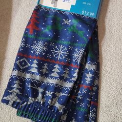 Women's Blue Christmas Leggings