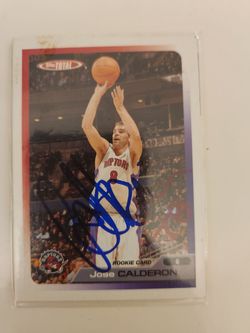 Jose Calderon Signed Topps Total Rookie Card