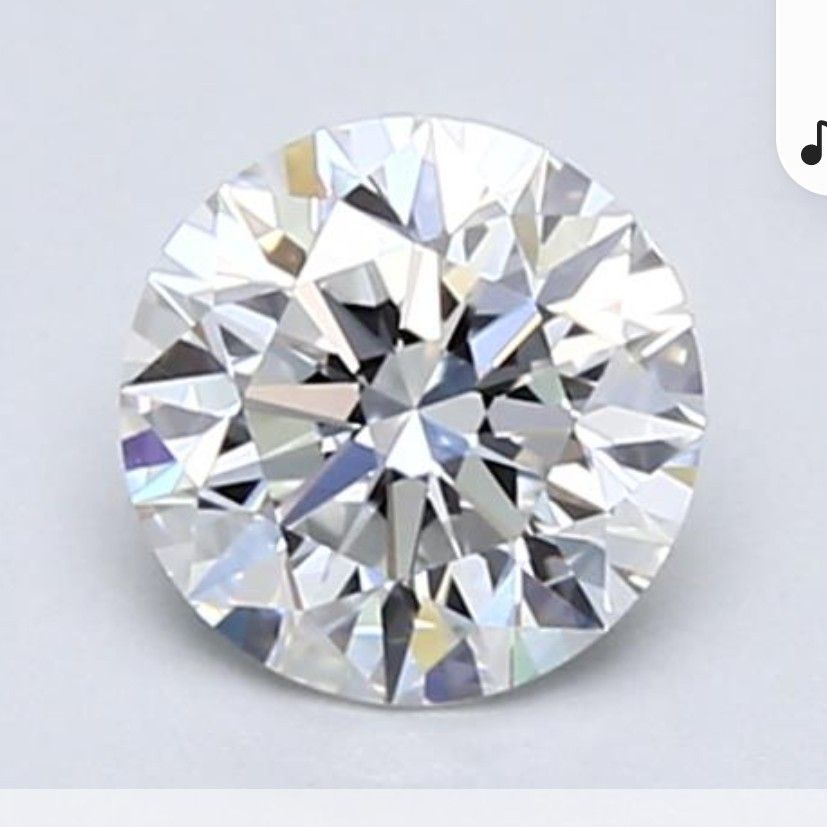 Natural Round Diamond 0.73 Carat D Color VVS1 IDEAL Cut