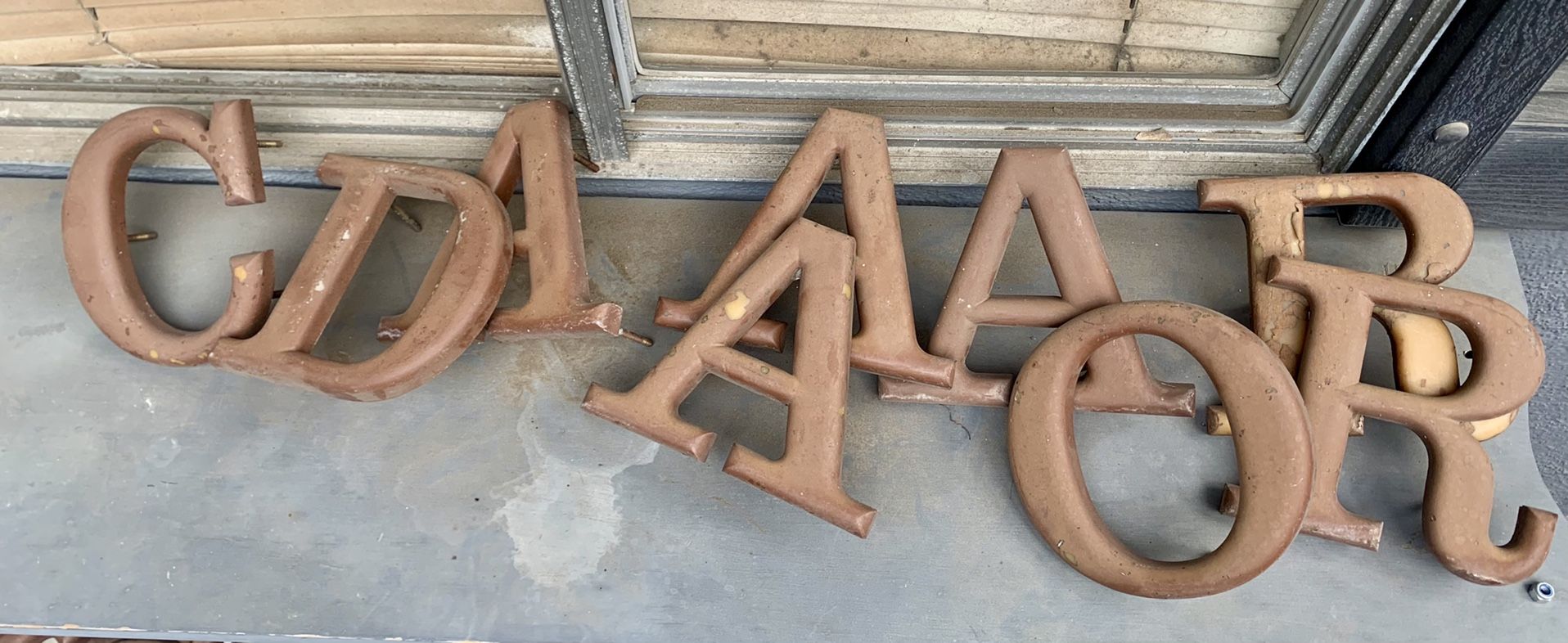 Vintage Metal Sign Letters
