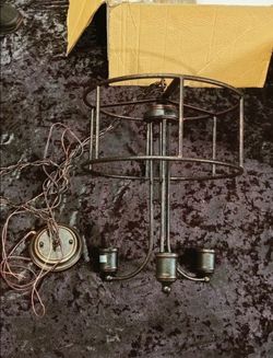 Brand new rustic all metal  hanging light w/ adjustable chain $30