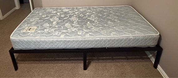 Twin bed frame with mattress