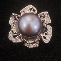 Genuine Freshwater Pearl Adjustable Ring 