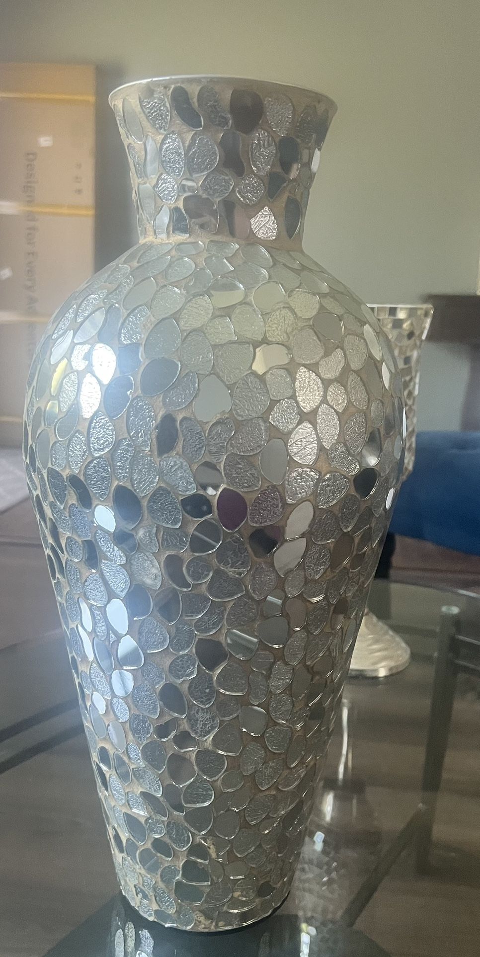 Silver Mosaic Vase