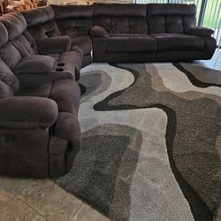 Reclining Couch With Rug