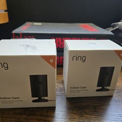 2 INDOOR UNUSED RING CAMERAS