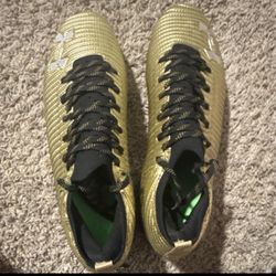 Under Armour Gold Football Cleats 11.5