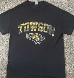 Black and yellow Towson University Tigers cotton VINTAGE t-shirt #TowsonTigers #CollegeSpirit