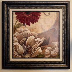 33x33 Inches Framed Floral Abstract Wall Art – Maria Donovan