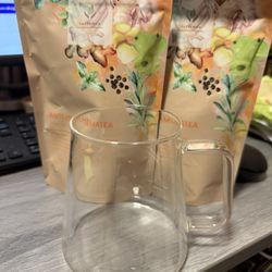 Anti Inflammantory Loose Tea Was $15 Each + Japanese Glass  Cup
