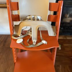 Stokke Tripp Trapp High Chair + Baby Set, Orange