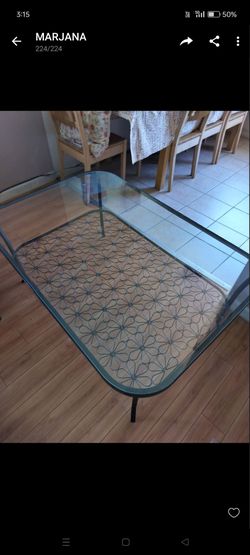 Glass coffee table