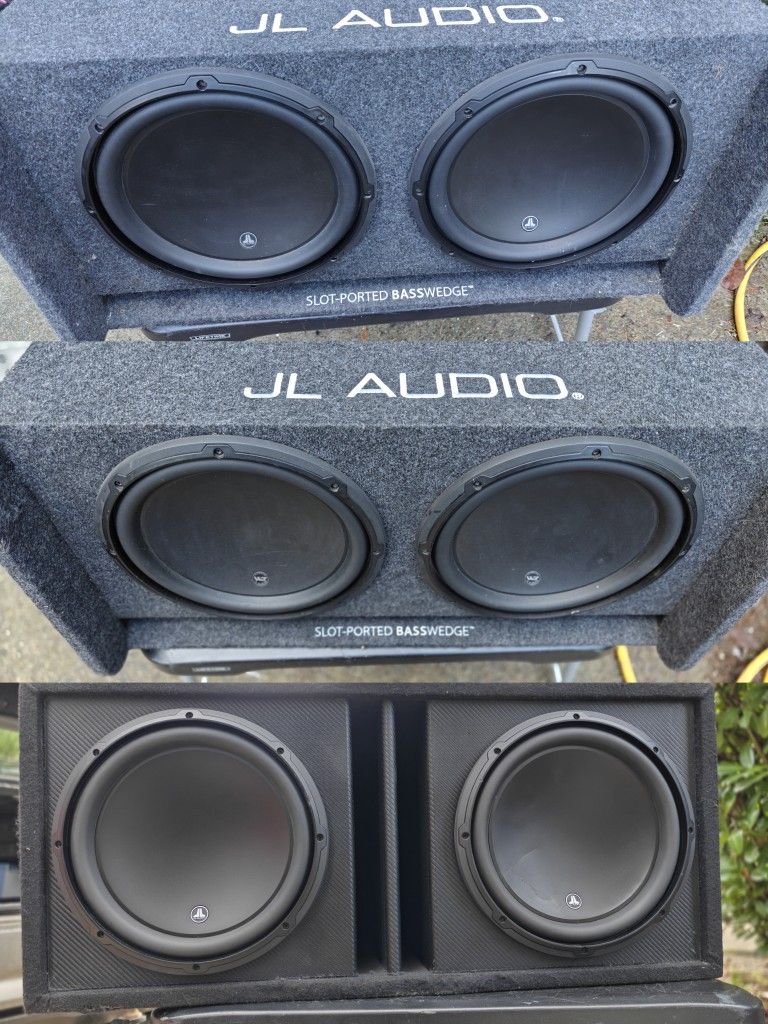 3 Sets Of JL Audio 12w3v3 12" Subwoofers In Ported Boxes