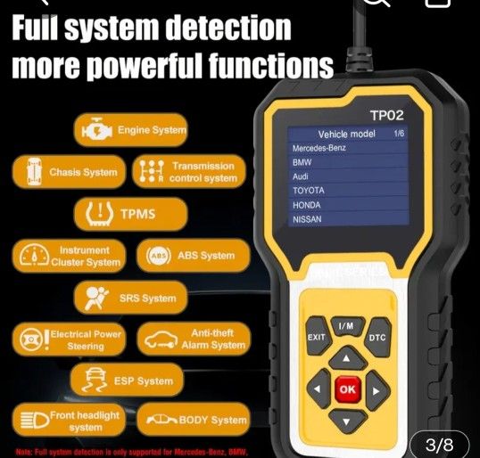 **FULL SYSTEM. ** OBD2 reader