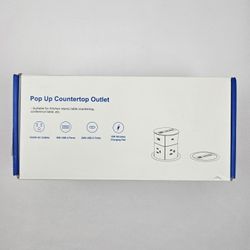 ANNQUAN 3.15" Pop Up Outlet with 15W Wireless Charger,Max 20W Power Delivery,800J Surge Protection,4 Tamper Resistant Outlets,4 USB Ports ETL Listed