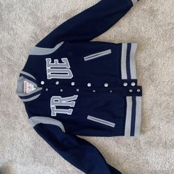 True Religion Navy Blue Varsity Jacket
