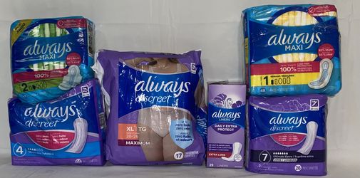 Always Discreet & Always Maxi Protection Bundle – Pads, Liners & Underwear