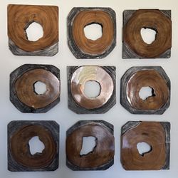 Abstract Solid Wood Wall Decor