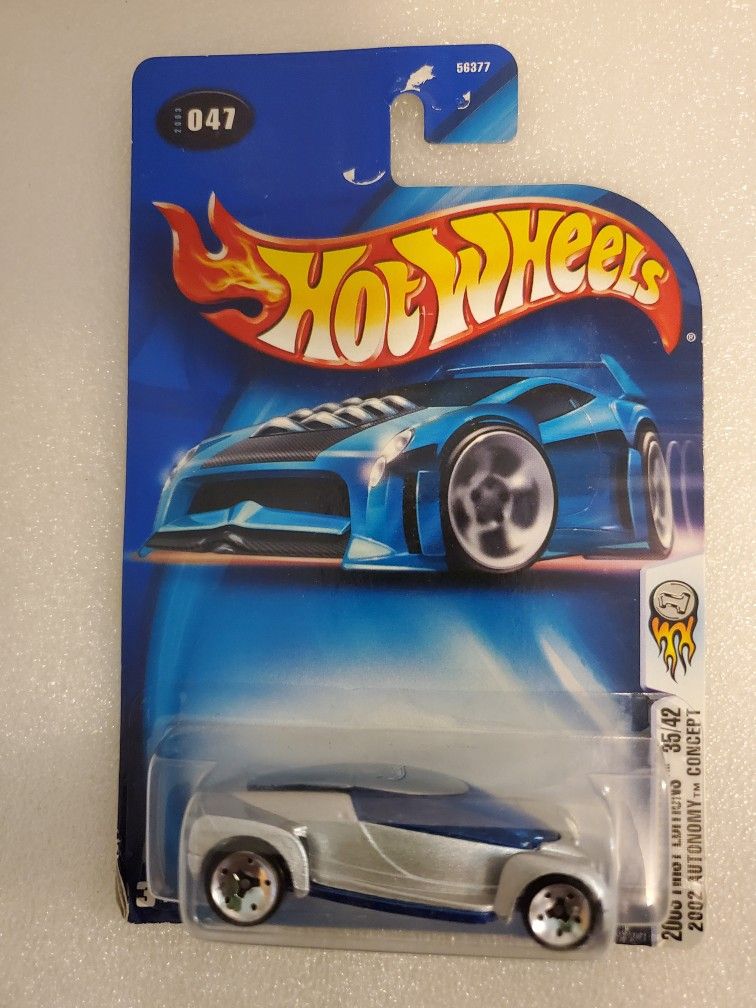 2003 1:64 Hot Wheels First Editions 35/42 2002 Autonomy Concept Car Silver #047