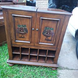 🍷 Beautiful Wooden Wine Storage Cabinet for Sale! 🍷