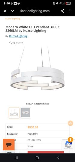 Modern White LED Pendant
