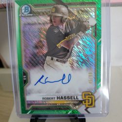 Padres Robert Hassell Rookie Autograph Card