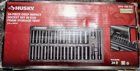 Husky 3/8 in. Drive Deep Impact Socket Set 24-Piece