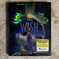 NIB, Disney WISH (Blu-Ray + Dvd + Digital)