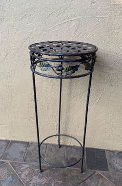 Beautiful Iron Pedestal Patio side table …