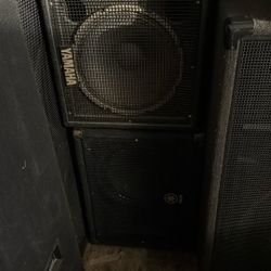 Two Yamaha Speakers  12 And 10inchs