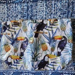 New, Packaged Large Canvas Beach Tote Bag