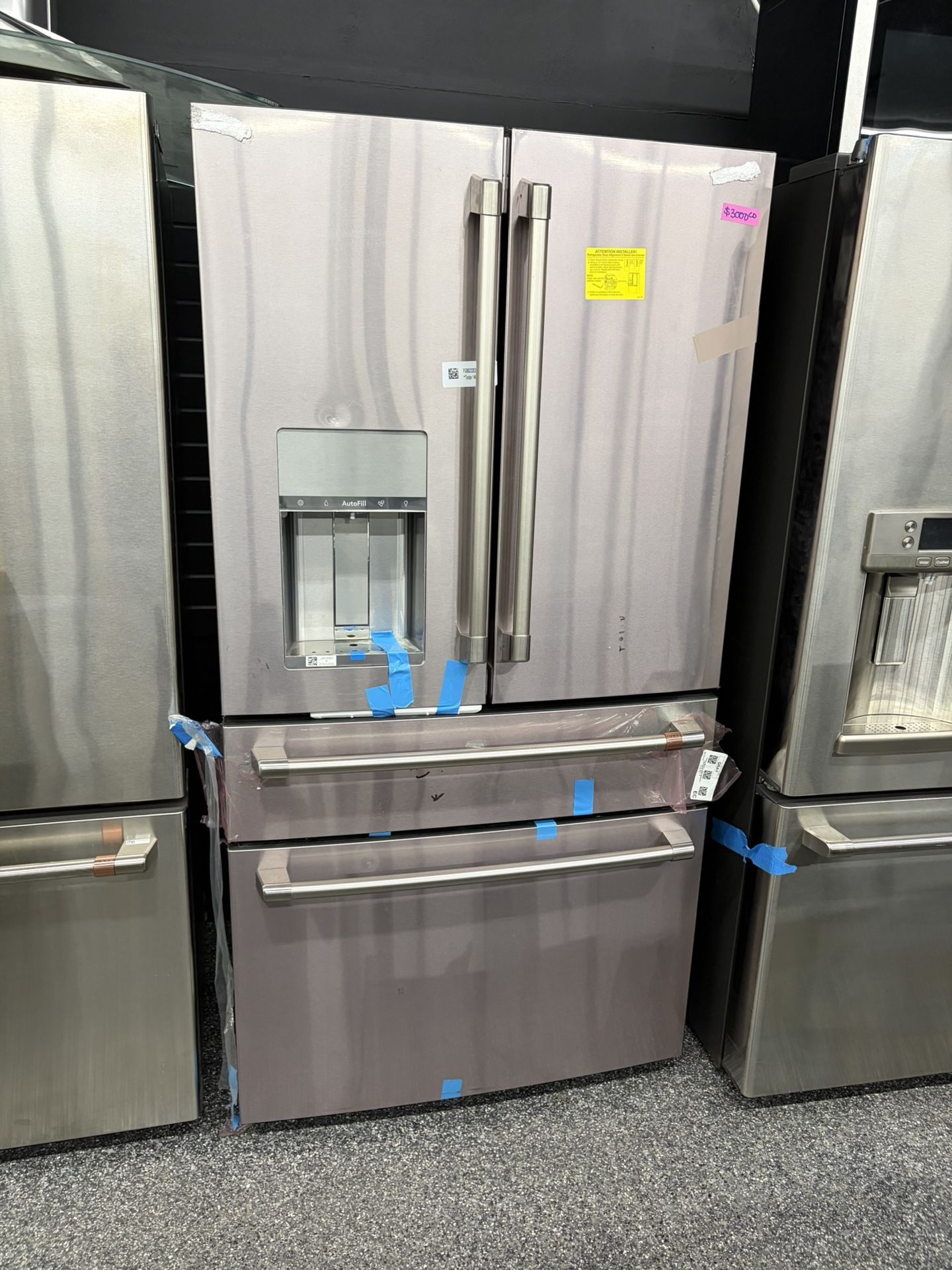 New Stainless Steel 4 Door Cafe Counter Depth Refrigerator