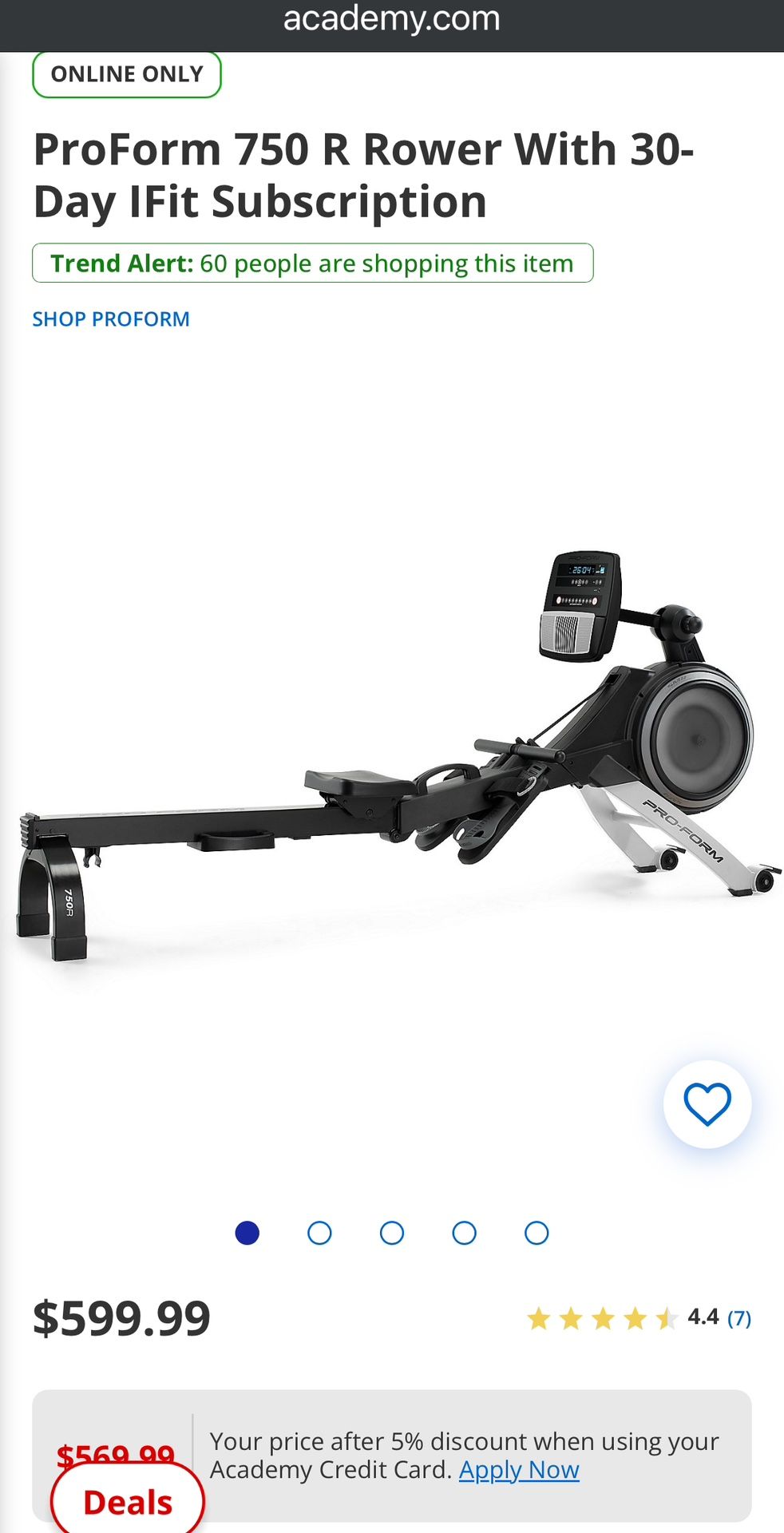 Proform rowing Machine