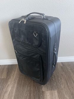 Leather Check In Luggage Suitcase