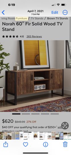 Real Wood Media Console
