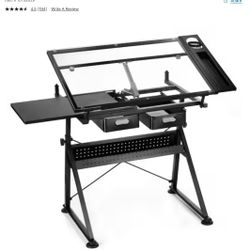 Glass Top Artist Table