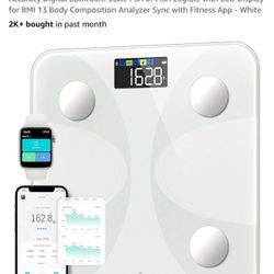 New In Box Runstar Smart Scale for Body Weight and Fat Percentage, High Accuracy Digital Bathroom Scale FSA or HSA Eligible with LCD Display for BMI 1
