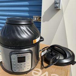 Instant Pot 6qt Crisp Pressure Cooker Air Fryer - Silver: Stainless Steel