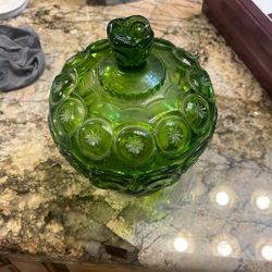 Vintage crystal moon vase