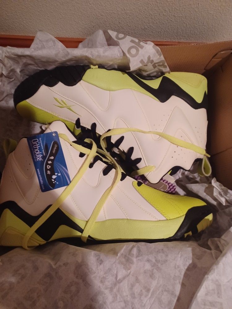 Reebok Kamikaze 2 Mid Glow In The Dark Acid Rain 2013 Shawn Kemp Mens