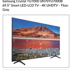 Brand New 70” Crystal Uhd Tu7000 4k Tv