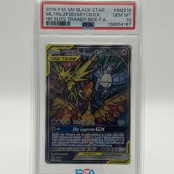 Moltres & Zapdos & Articuno GX SM210 - PSA 10