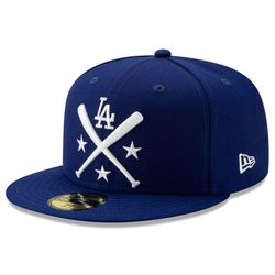 Dodgers royal blue two bats hat 7 3/8