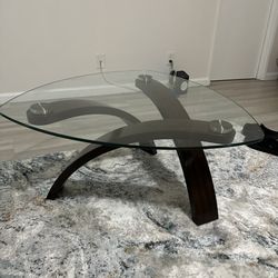 Abstract Coffee Glass Table - Allure Living Spaces