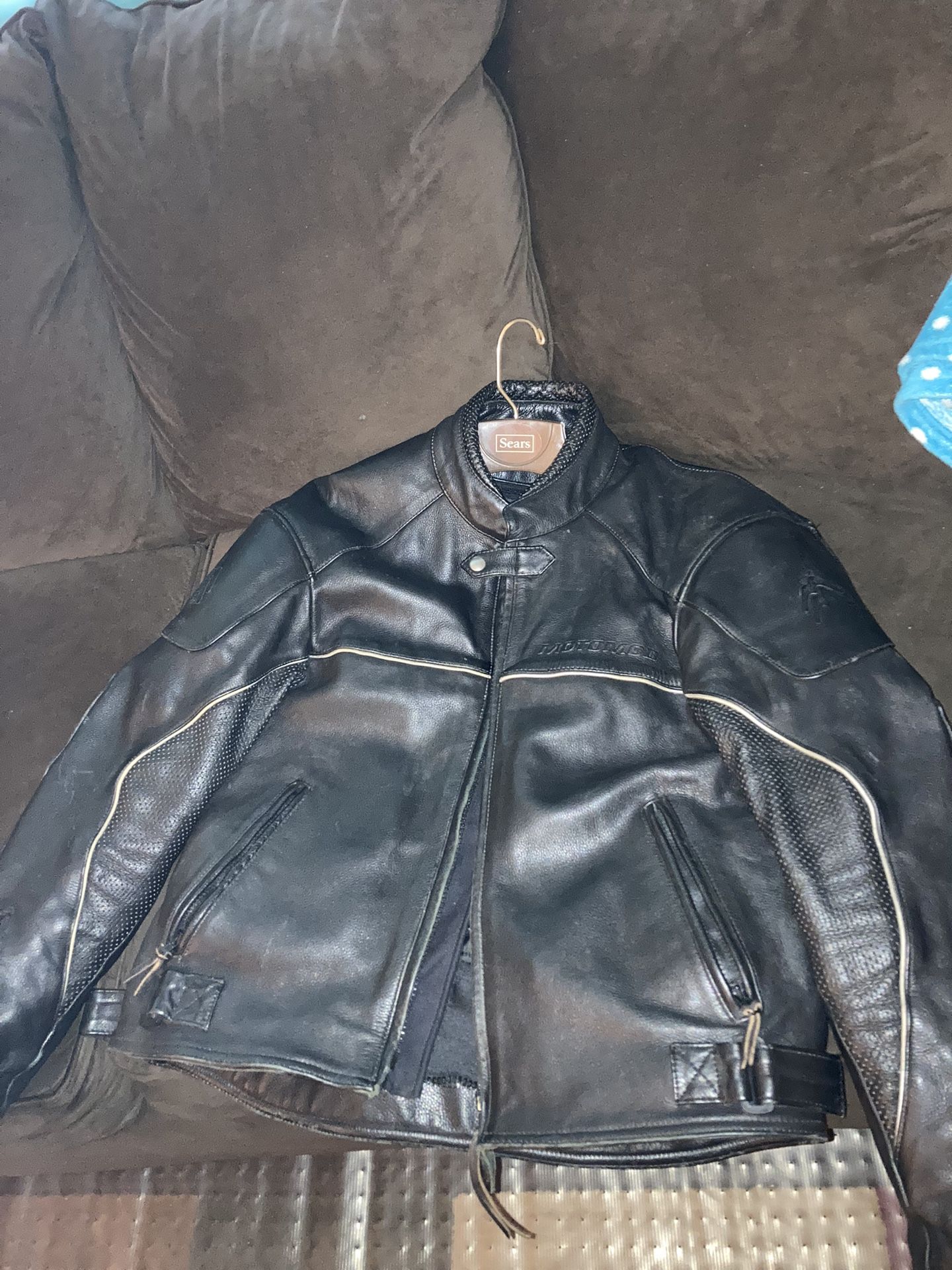 Mens Cowhide Euro MOTOMOD leather Biker Jacket 