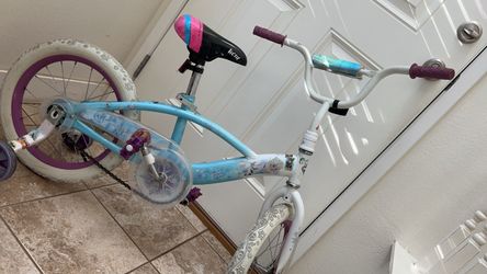 Disney Elsa Frozen Bike, 16" Wheels, Ages 4+, Training Wheels