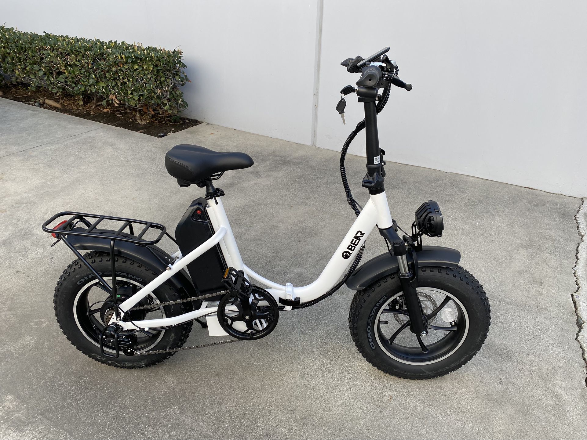 New, foldable e-bike step through 500w 48v 15AH with 16” fat tire, top speed 29mph range up to 55 miles electric bike 
