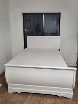 Bed with mattress