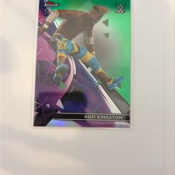 2021 Topps Finest WWE Green Refractor 74/99 Kofi Kingston #19