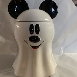 Halloween Ghost Mickey Mouse Cookie Jar 